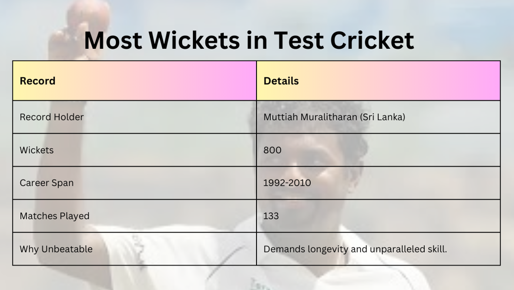 Most Wickets in Test Cricket
