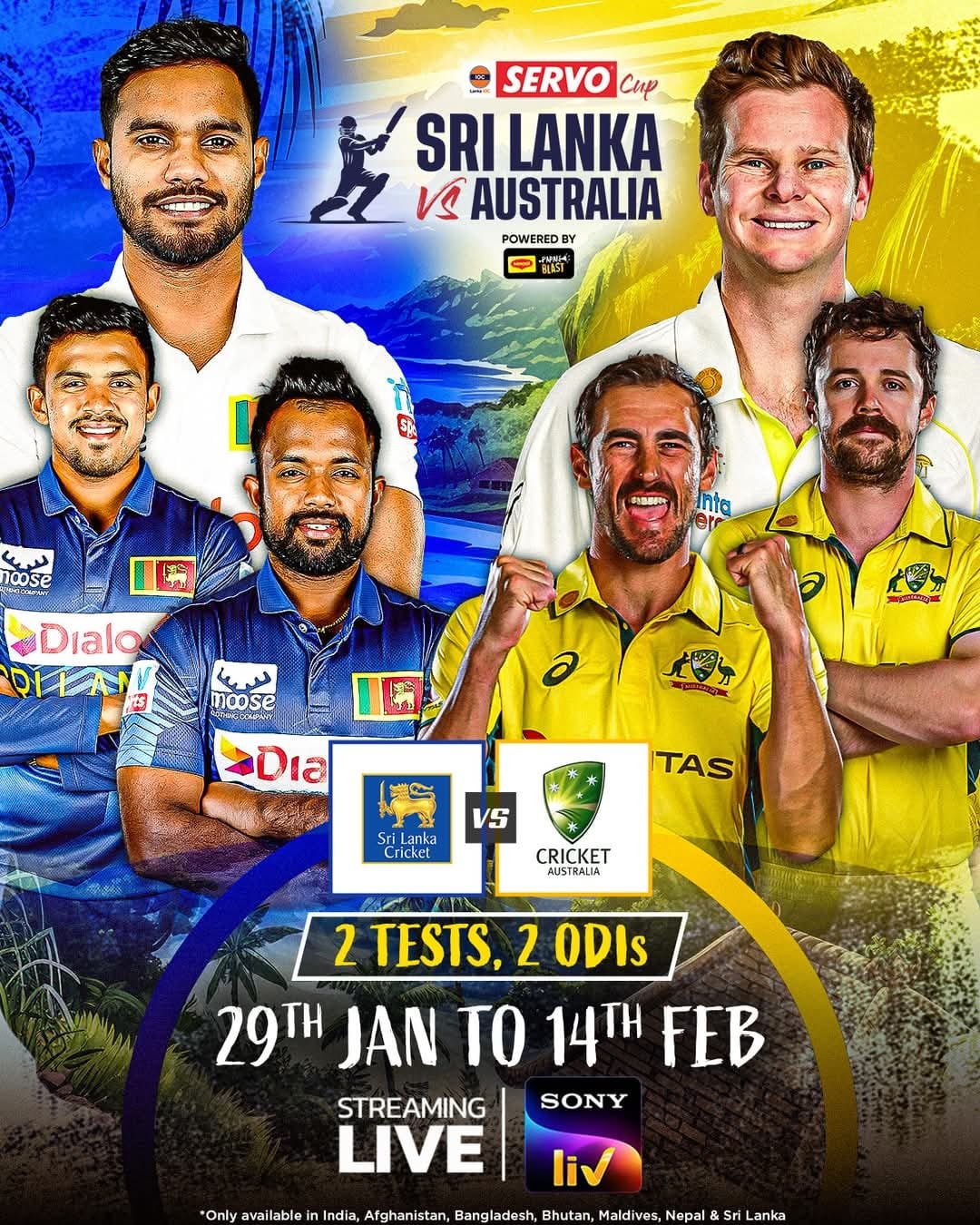 Sri lanka vs. Australia Matches Schedule